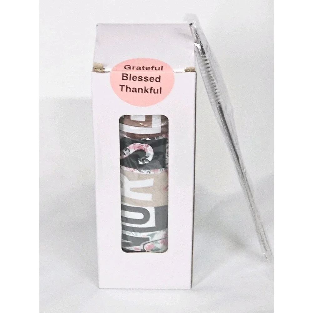 New Nurse Life Pink Stainless Steel  Skinny 20oz Tumbler Lid & Plastic Straw